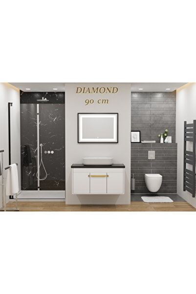 PVC Banyo Dolabı Diamond 90cm