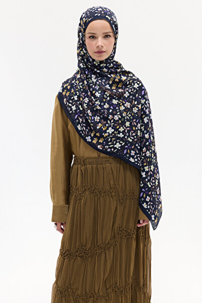 cs camellia scarf Σάλι Σόρα Ράμι - Ναυτικό μπλε