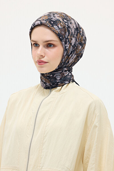 cs camellia scarf Κασκόλ Elia Kraş - Μαύρο-Χακί