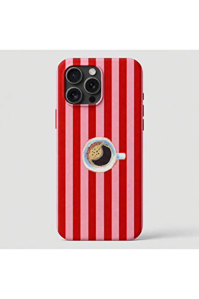 DarkSun iPhone 13/14 Uyumlu Desenli Kırmızı Lansman Telefon Kılıfı K179