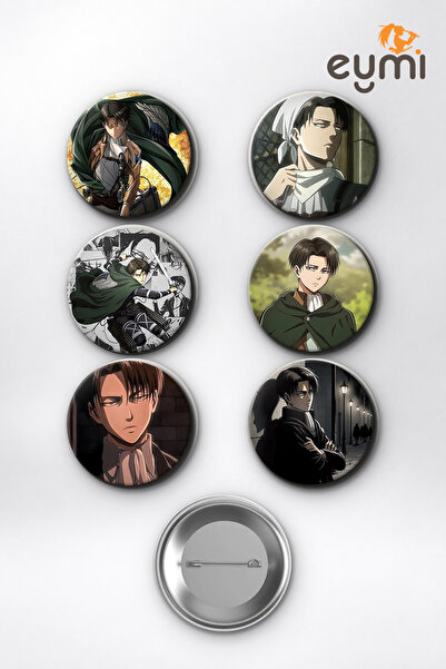 Eymi Design Attack on Titan Kaptan Levi Ackerman Özgürlük Çanta Süsü Rozet İğ...