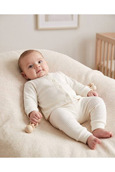 Egelite 3-6-9-12 Months 100% Cotton Newborn Ribbed Bottom and Top Pajama Set ...