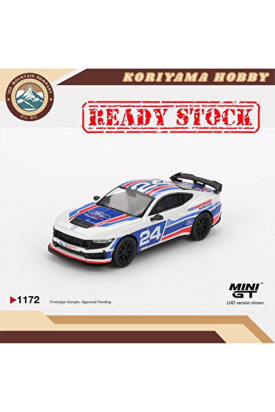 HOT WHEELS Mini Gt # 1172: Ford Mustang Dark Horse # 24 Ford Racing School