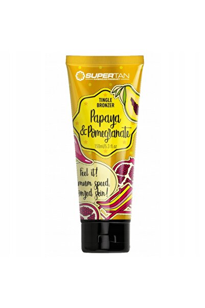 NO BRAND SUPERTAN PAPAYA & POMEGRANATE 1x 150ml TINGLE BRONZER + GRATUIT 150m...