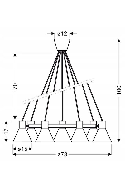 NO BRAND Candellux More pendul cu 7 puncte de iluminare E27