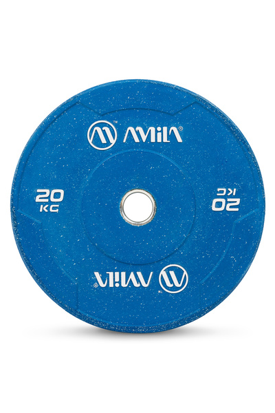 Amila Δίσκος Color Bumper Plate Slim 50 mm 20 kg – Μπλε