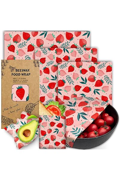 Generic Brand Reusable Beeswax Wraps - 3 Pack Eco-Friendly Food Wraps, Organi...
