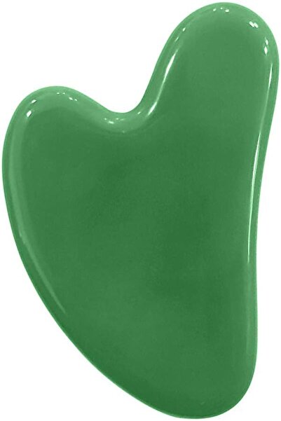 GENERIC4 حجر الجوا شا على شكل قلب من إينا بيوتي - حجر اليشم الطبيعي للوجه لرفع البشرة وتقليل الانتفاخ وشدها