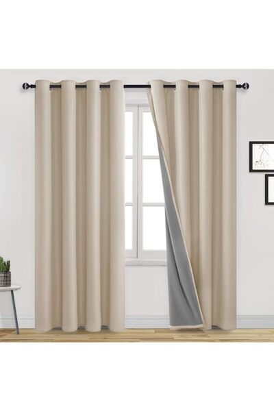 Generic Brand DWCN Blackout Curtain 84 inches, 100% Blackout Curtains for Liv...