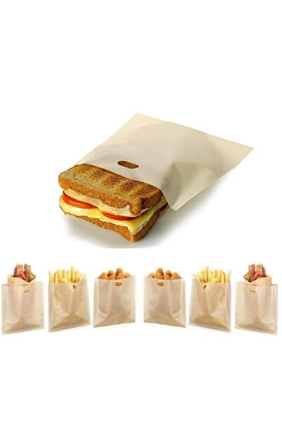 Generic 6PCS Reusable Non-Stick Toast Bags Heat-resistant Easy to clean Suita...
