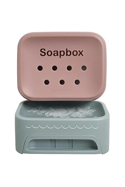 Generic Fitto Soap Box Pack of 2 Assorted Colors - Plastic Soap Dish Holder f...