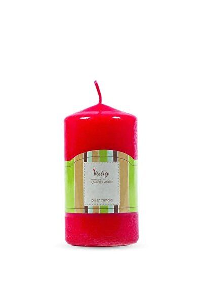 Generic Brand Christmas Magic Pillar candle 3x6in deep red