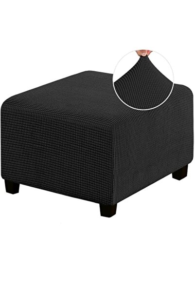 Generic Ottoman Slipcover Velvet Footstool Cover Large Footrest Pouffe Protec...