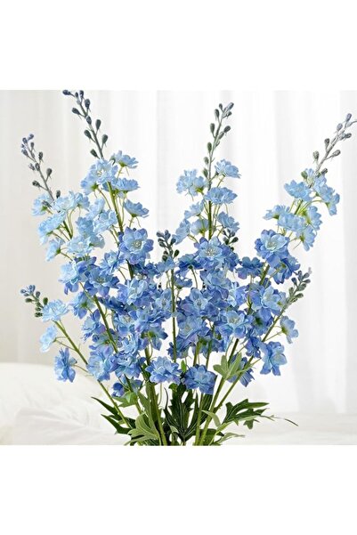 Generic Artificial Delphinium Flowers, Lifelike Silk Stems for Tall Floor Vas...