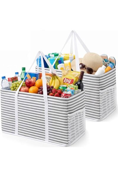 Generic Lifewit Extra Large Tote Bag, Reusable Grocery Bags with Metal Wire F...