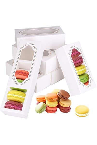Generic 24Pcs Macaron Drawer Boxes, Pastry Cardboard Dessert Box With Window,...