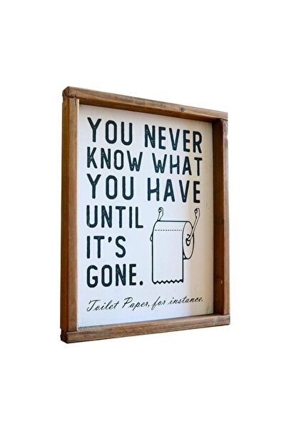 Generic Brand BPA® Bathroom Sign Funny Toilet Sign Restroom Wall Decor Rustic...