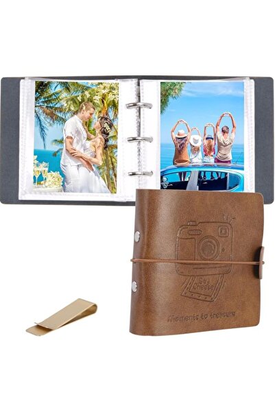 Generic Brand Mini Photo Album with 100 Pockets, Polaroid & 3-Inch Photos, Vi...