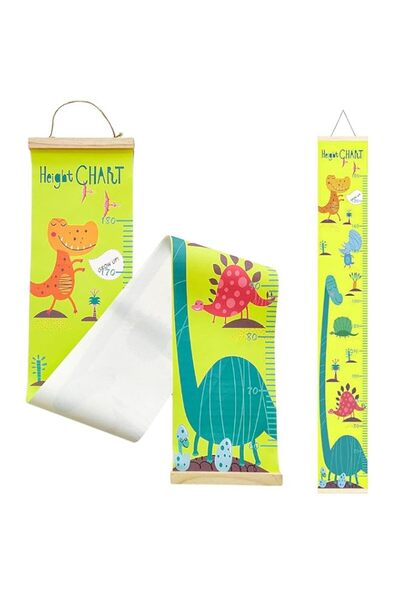 Generic HANNEA® Cartoon Dinosaur Growth Chart for Kids 60-180cm Wall Hanging ...