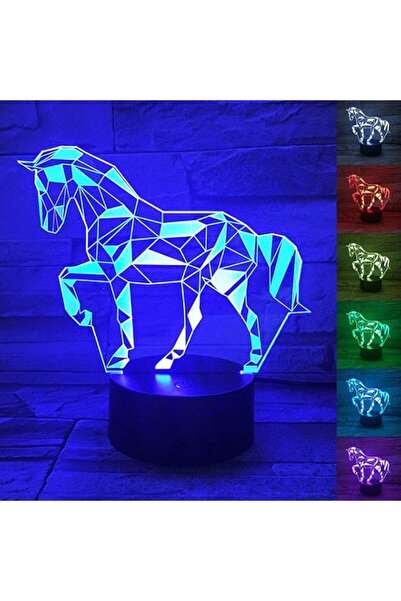 Generic Brand 3D Horse Lamp, Optical Illusion Night Light for Room Decor & Ba...