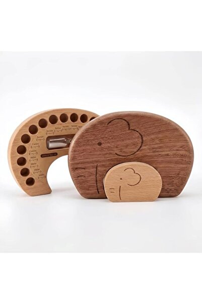 Generic Brand Wooden Baby Teeth Keepsake Box with Animal Figurine, Engravable...