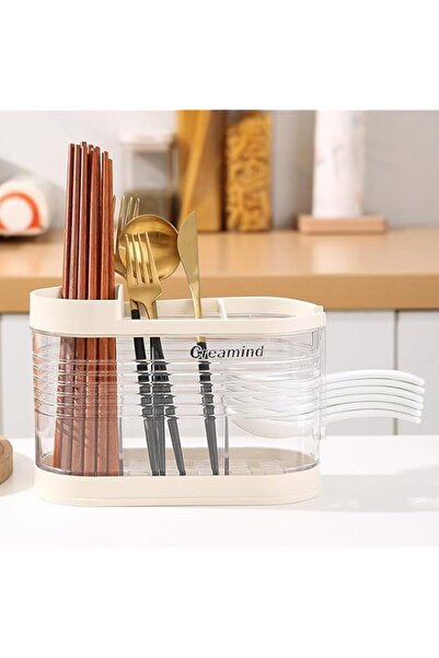 Generic ALMEKAQUZ Clear Countertop Cutlery Drying Holder Utensil Holder Cutle...