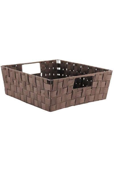 Generic Whitmor Woven Strap Shelf Storage Tote Basket - Java 13 by 15 by 5"