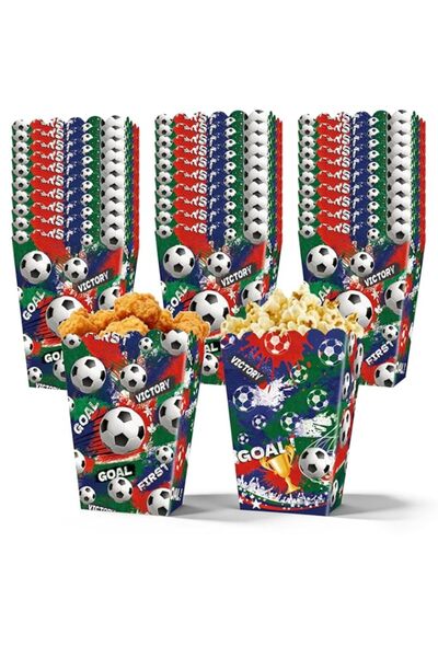 Generic 30PCS New Football Popcorn Box - Colorful Cardboard Popcorn Container...