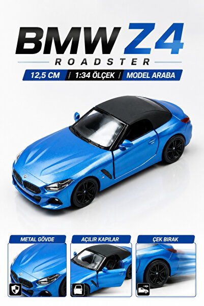 YILDIRIM OYUNCAK Die Cast BMW Z4 Roadster Model Araba 12,5cm – 1:34 Ölçek Met...