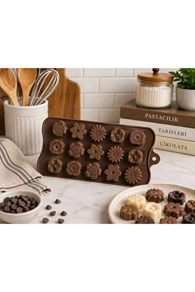 pratikpastacılık Çi̇ Series Patterned Silicone Chocolate Mold/Ceramic-Hobby Mold