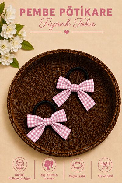 Hophera Pötikare Short Tail Bow Hair Clip Strong Elastic Hair Clip Set of 2