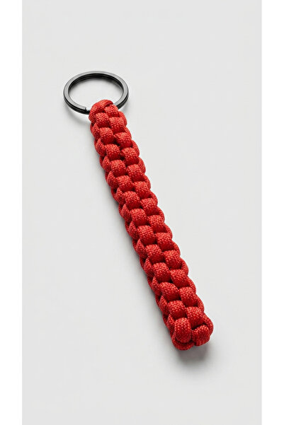 PARACORD Alpin 550 Anahtarlık/Kırmızı - El Yapımı Dayanıklı Anahtarlık