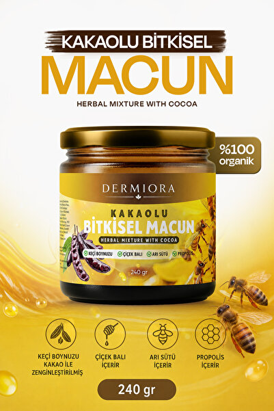 Dermiora Bitkisel Karışımlı Arı Sütü ve Pekmezli Kakaolu Macun 240 gr