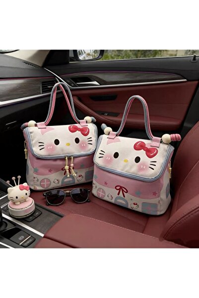 synshop Slatka mačka Hello Kitty, ružičasta torba za šminku sa uzorkom, ekstr...
