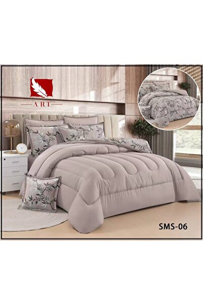 BIET ALMAFROSHAT Duvet Cover Set with 8 Pieces of New Quilted Double-Sided Mi...