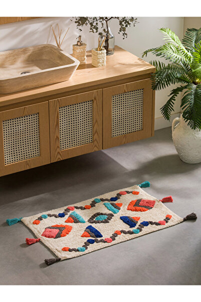 LC Waikiki Trendlucky Tasseled Bath Mat with Difference in Color 50X80 cm