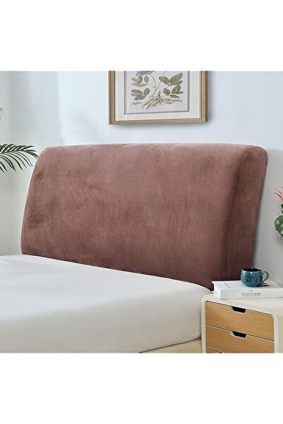 Generic Velvet Headboard Cover - Elastic All-inclusive Protection for Bed (Br...