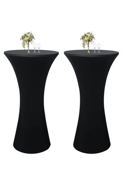 Generic SKEIDO 2Pcs 24"x43" Cocktail Spandex Stretch Round Tablecloth, Fitted...