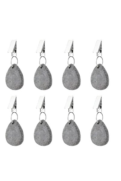 Generic 8 Pack Marble Tablecloth Weights with Metal Clips – Grey Anti-Wind Te...