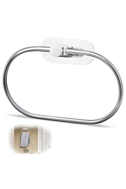 Generic Self Adhesive Towel Holder, Stainless Steel Oval Towel Ring Wall Moun...