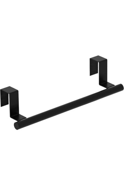 Generic Cabinet Door Towel Holder, Single Towel Bar, Stainless Steel Matte Bl...