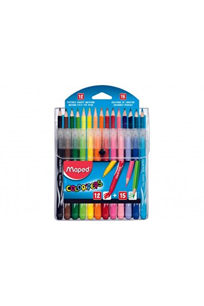 Maped Set Coloriaj Jungle 15 Creioane color+12 Carioca, 12/cut