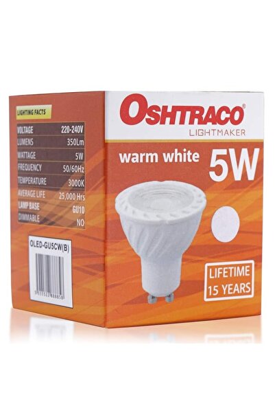 Generic Oshtraco Warm White Lamp GU10 LED Bulb - 5 Watt