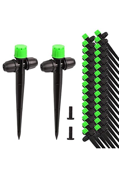 Generic 28 Pcs Drip Irrigation Emitters with Lock Barbed Adjustable Degree Wa...