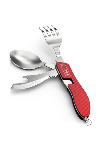 Generic Aputue Folding Camping Utensils Set, 4-in-1 Stainless Steel Spoon For...