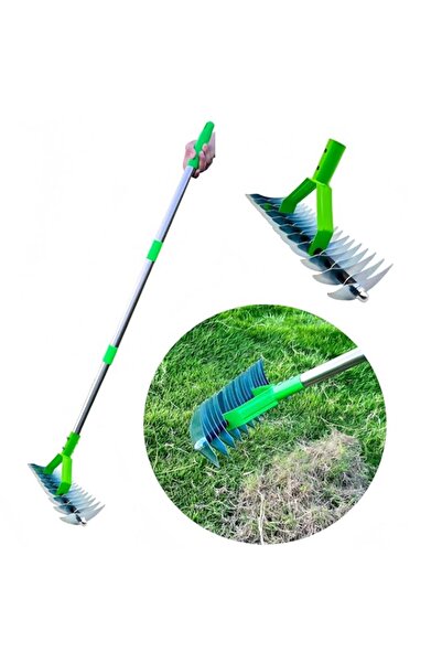 Generic Thatch Rake, Garden Thatch Yard Rake, 12.8-inch Adjustable Head Weed ...