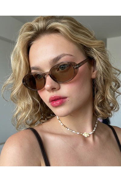 Fine Shine Lil Bej Oval Güneş Gözlüğü Trend Renk Pinterest Gözlük