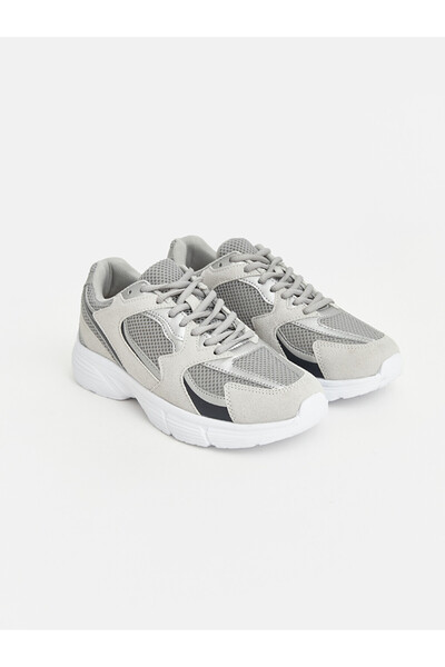 LC Waikiki Lcw Steps Gray Mesh Detailed Thick Sole Women's Sports Shoes