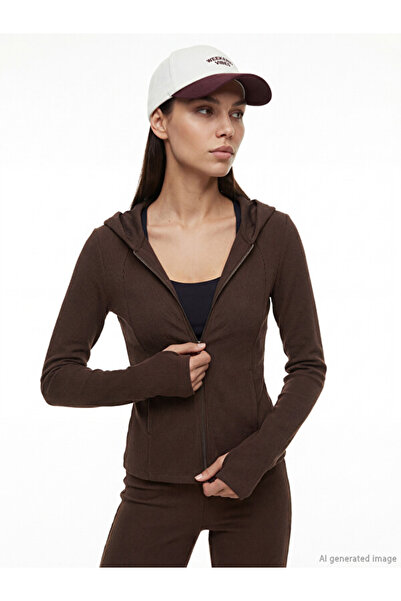 LC Waikiki I Hooded Finger-Looped Soft Touch Women's Zipper Sweatshirt from F...