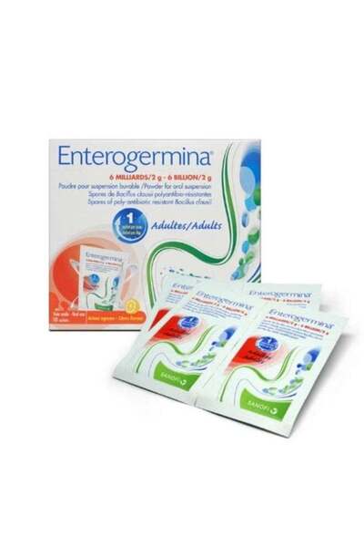 Gene sanofi Enterogermina Adult Probiotic Powder Sachets, 6 Billion CFU/2g, 1...